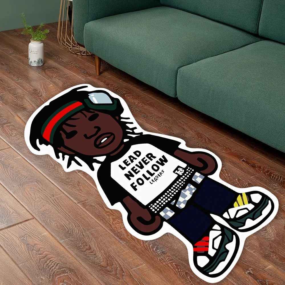 VIKAMA Cartoon Character Carpet Bedroom Decoration Cool Bedside Rugs Cartoon Rug For Bedroom Carpet For Live Room Home Decor