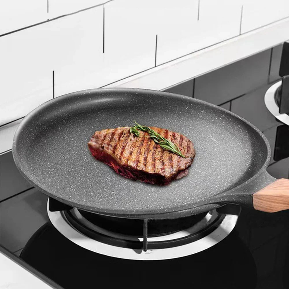 Thousand Layer Pizza Baking Tray Steak Pancake Kitchen Electric Stove Gas Stove Universal Non Stick Frying Pan Flat Bottomed Pan