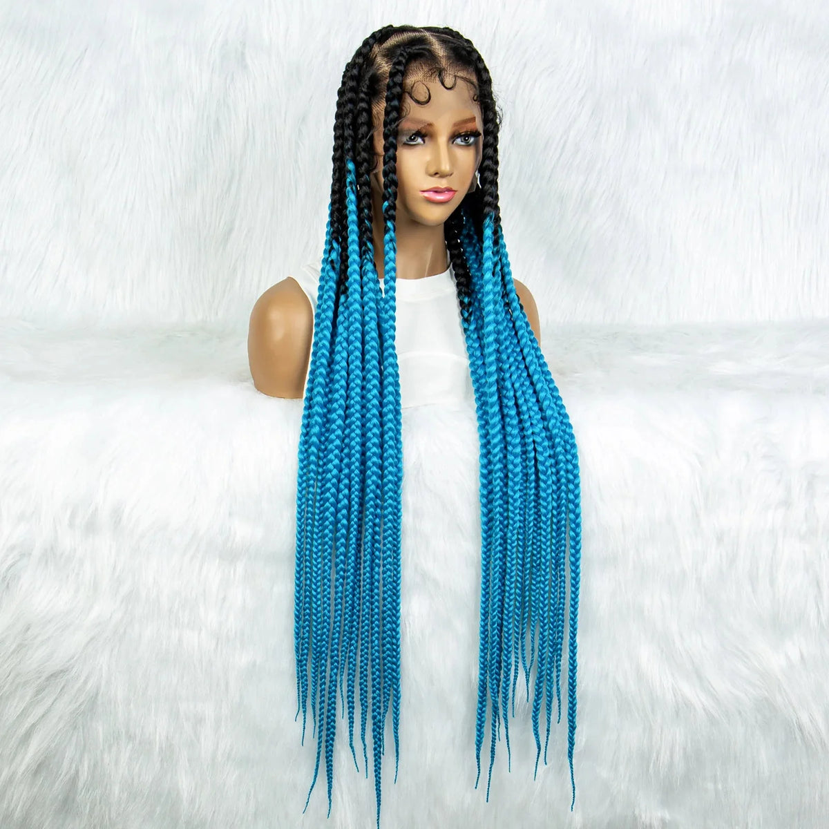 HD Lace Knotless Square Box Braids Wig | Full Lace | Baby Hair | Black Women