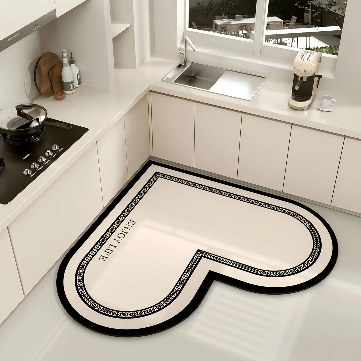 VIKAMA Fashion Simple Diatomite Home Decorative Carpet Kitchen Bathroom Entrance Entrance Washable Dirty Resistant Carpet