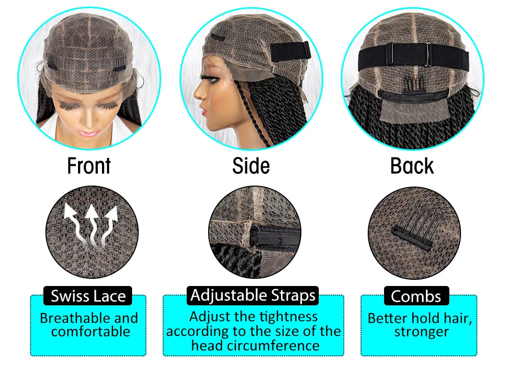Full Lace Frontal Dreadlocks Wig | Twisted Hair & Baby Hair