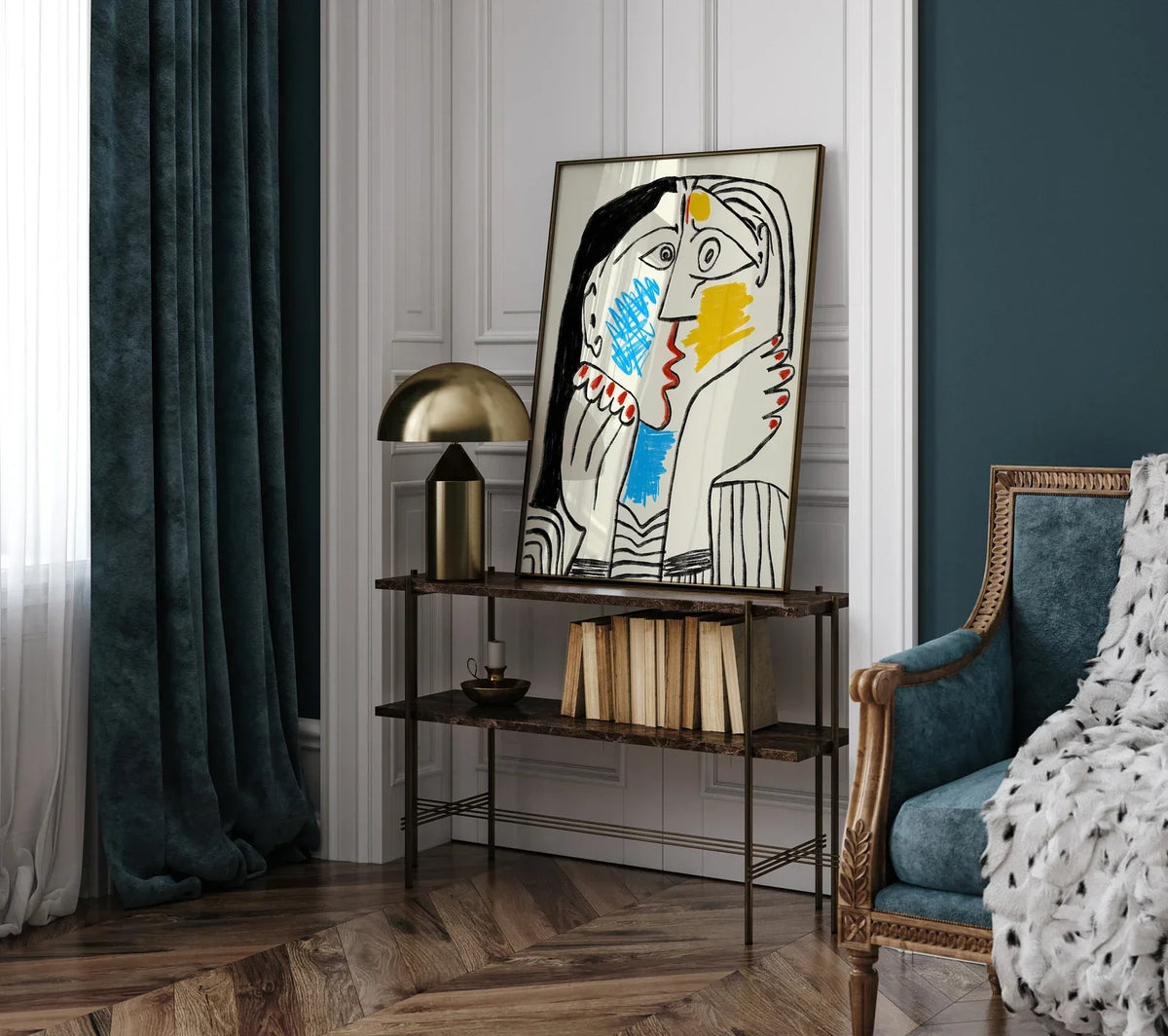 Picasso Exhibition poster, Picasso The Kiss Art Print, Gift Idea for friends, Picasso Exhibition Wall Art Decor, Famous Artist