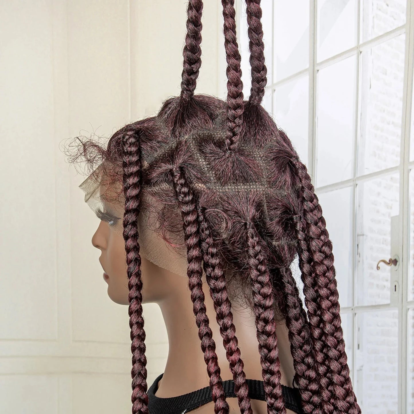 Jumbo Cornrow & Knotless Box Braids Wig | Full Lace | Baby Hair | Black Women