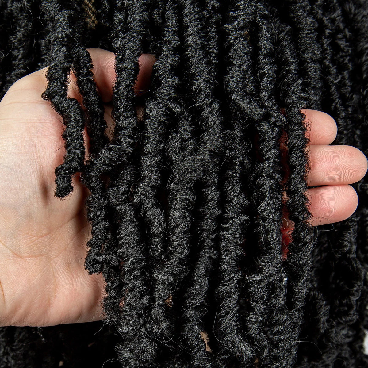 14" Knotless Butterfly Locs Lace Front Wig | Synthetic Dreadlock Braids | Black Women
