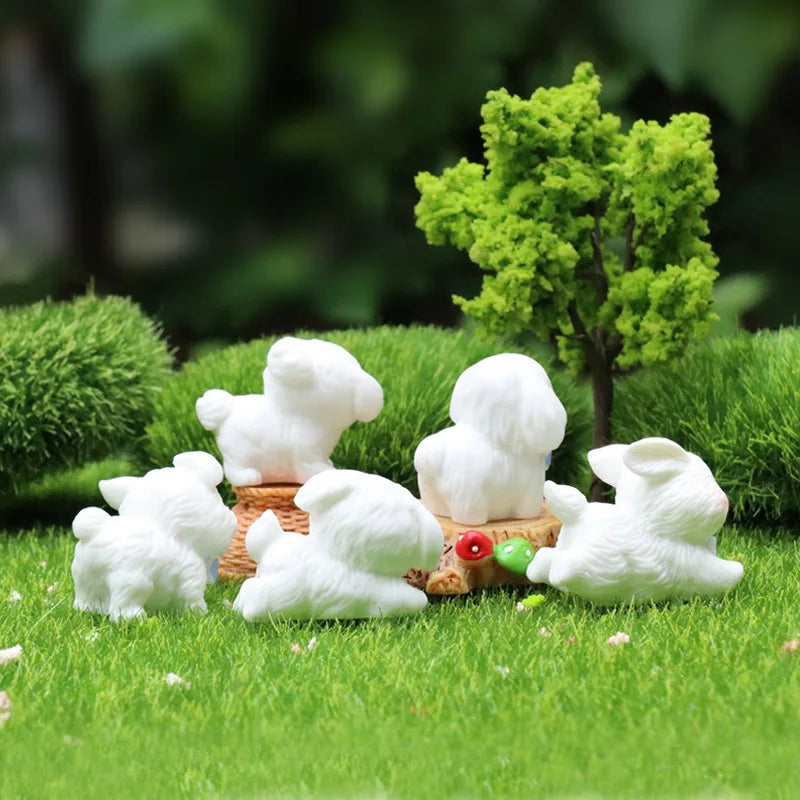5-10pc Figurines Miniatures Cute Dog Micro Landscape Ornaments For Home Decorations Kawaii Puppy Car Desk Decor Room Accessories