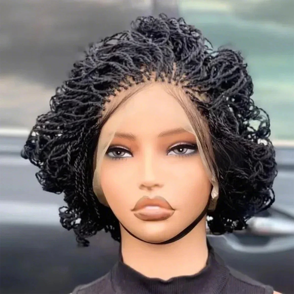 Micro Twist Braided Bob Wig | 5x5 HD Lace | Box Braids | Kanekalon Fiber | Pixie Style | Black Women
