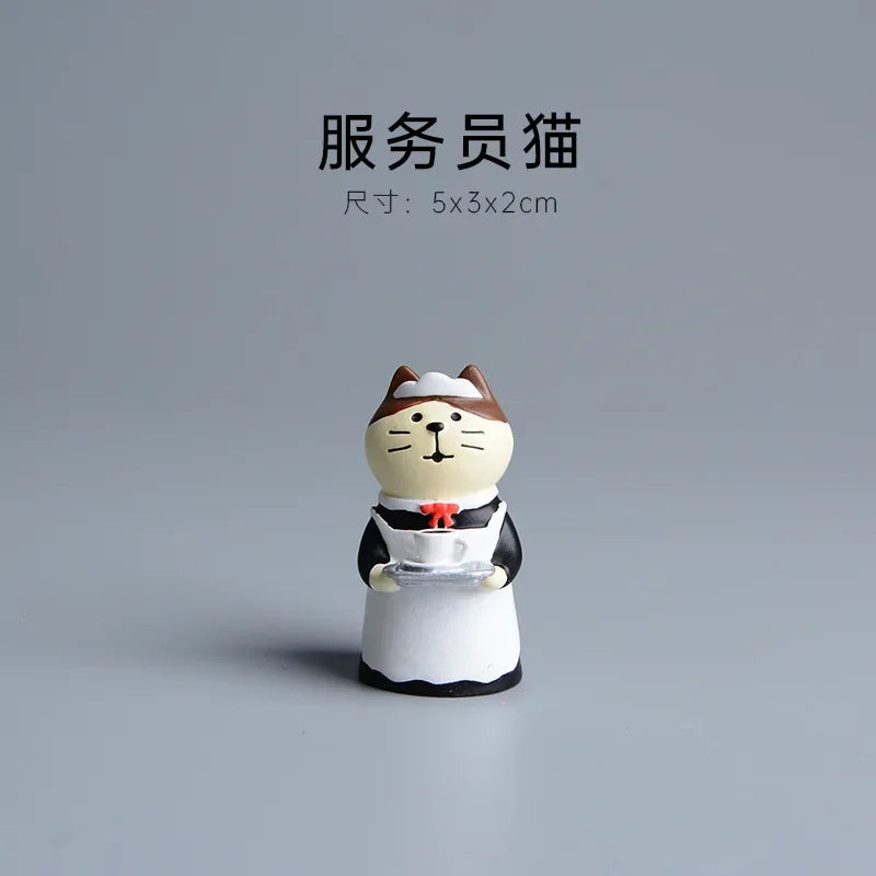 Cute Cat Bread Toast Model Toys Miniature Photography Props Figurines Gift Desktop Ornaments Figurine Decoration Crafts