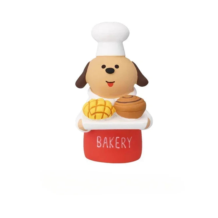 1pc ZAKKA Japanese Cat Food Bakery Coffee Shop Scene Decoration Resin Crafts Small Ornaments Croissant Donut Dessert Cupcake