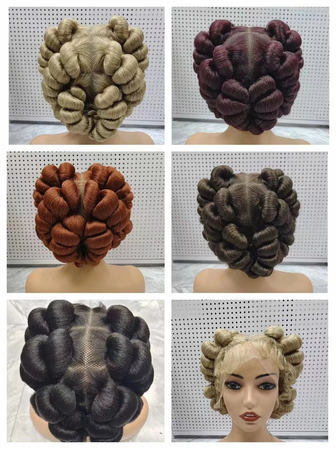 Short Cute Bantu Knotless Braids Wig | Transparent Full Lace | Handmade