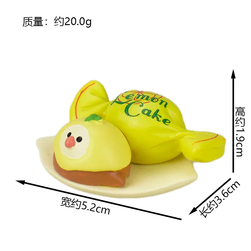 ZAKKA Cute Drinking Cat Figuines Shiba Inu Soak In The Bath Resin Model Pomelo Tree Fairy Garden Home Desktop Decoration gifts