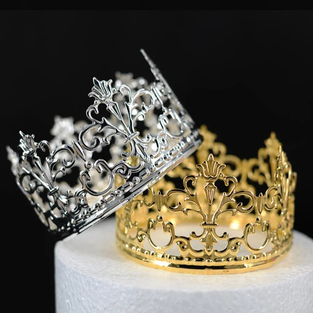 Rhinestone Crown Baking Cake Topper Headwear Decoration Children's Hair Accessories Princess Wedding Birthday Party Supplies New