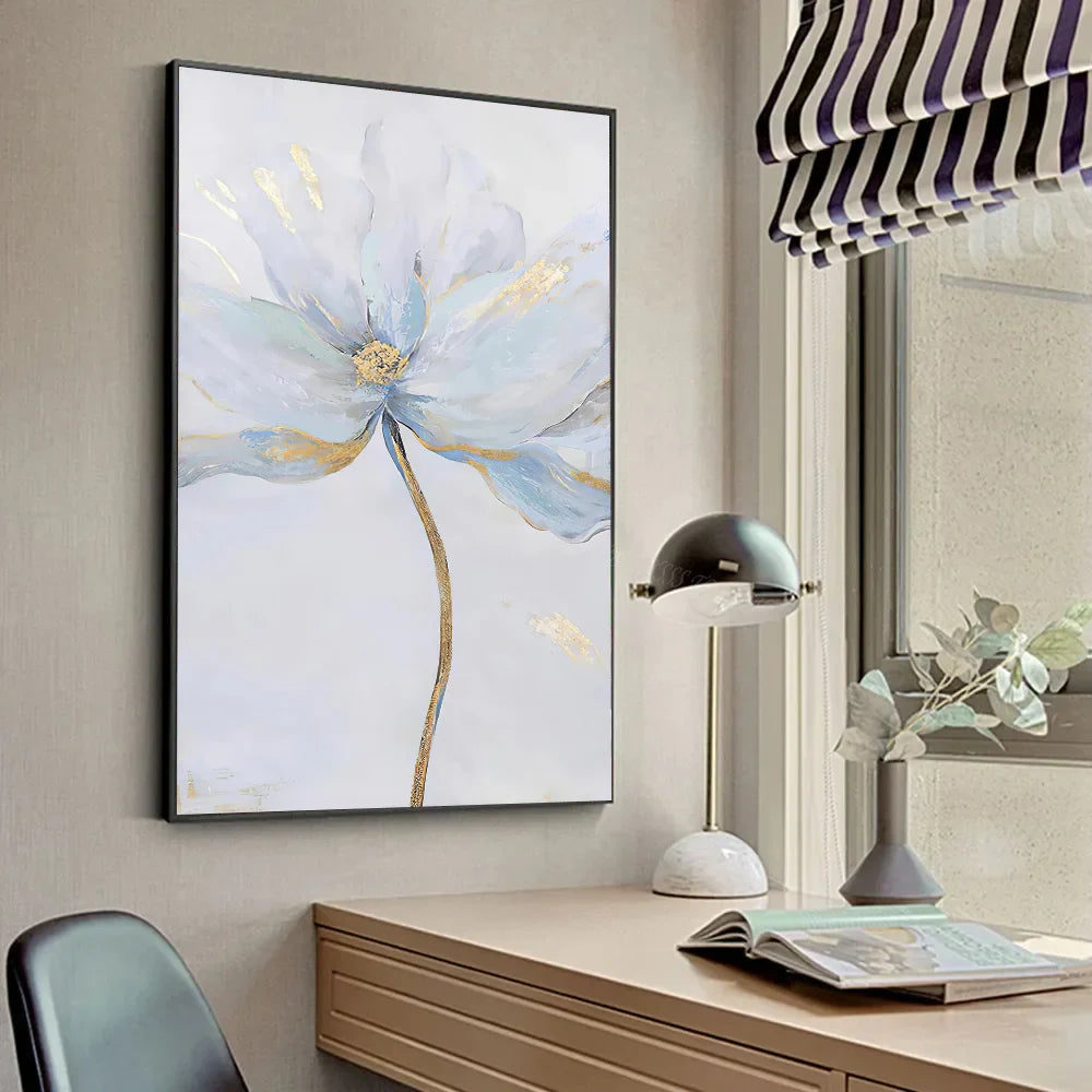 Scandinavian Golden Style Flower Nordic Art Poster Canvas Painting Wall Poster