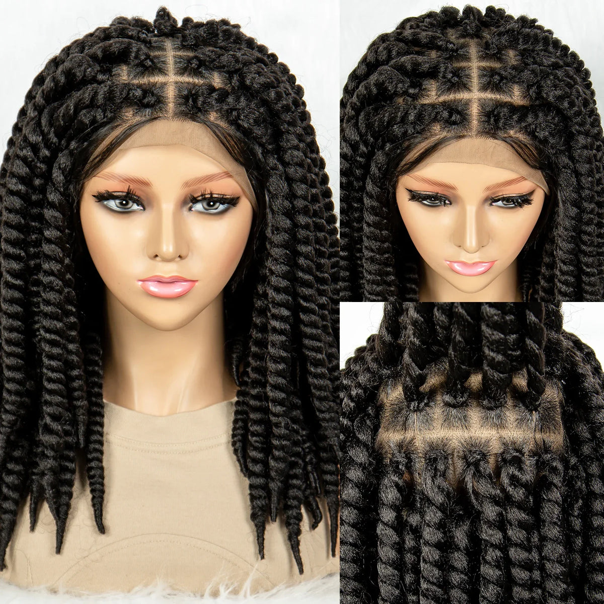 Kima Box Braids Full Lace Wig | Crochet Havana & Mambo Twists with Baby Hair