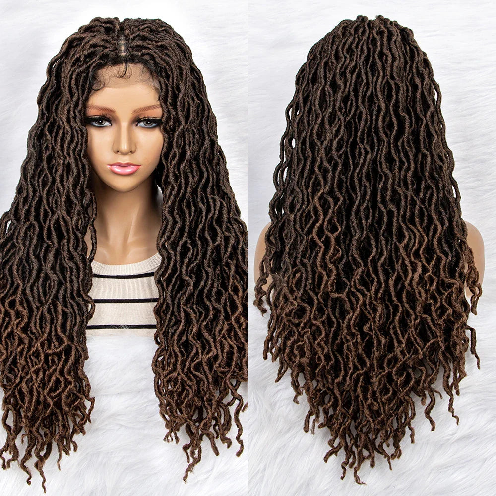 HD Transparent Lace Braided Wig with Lambswool Curls