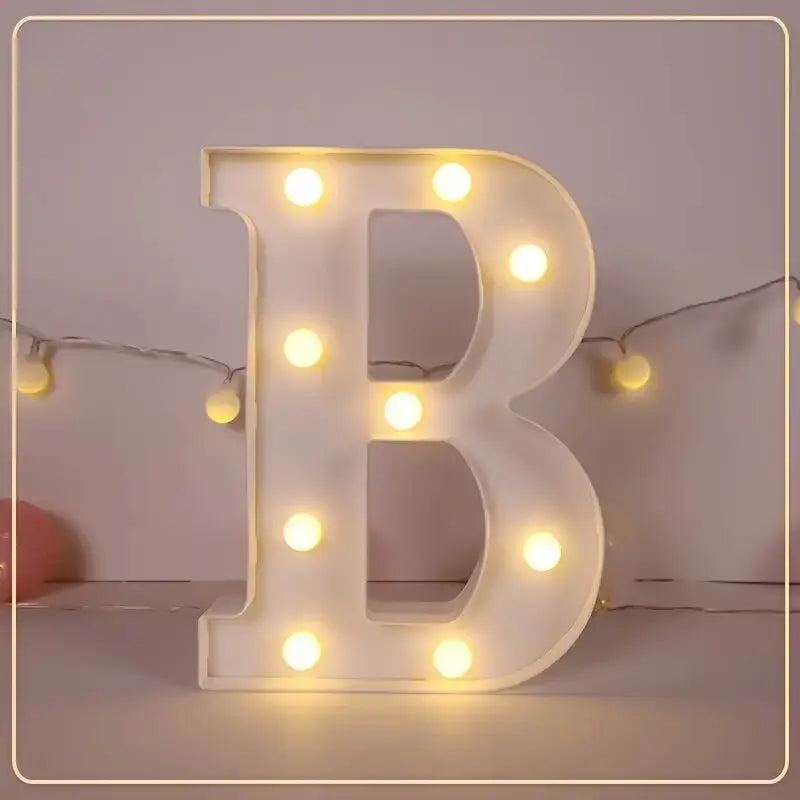 21.8cm White LED Letter&Number Night Lights,Battery Powered Decoration Lights,Wall Lights For Wedding,Birthday,Party,Christmas