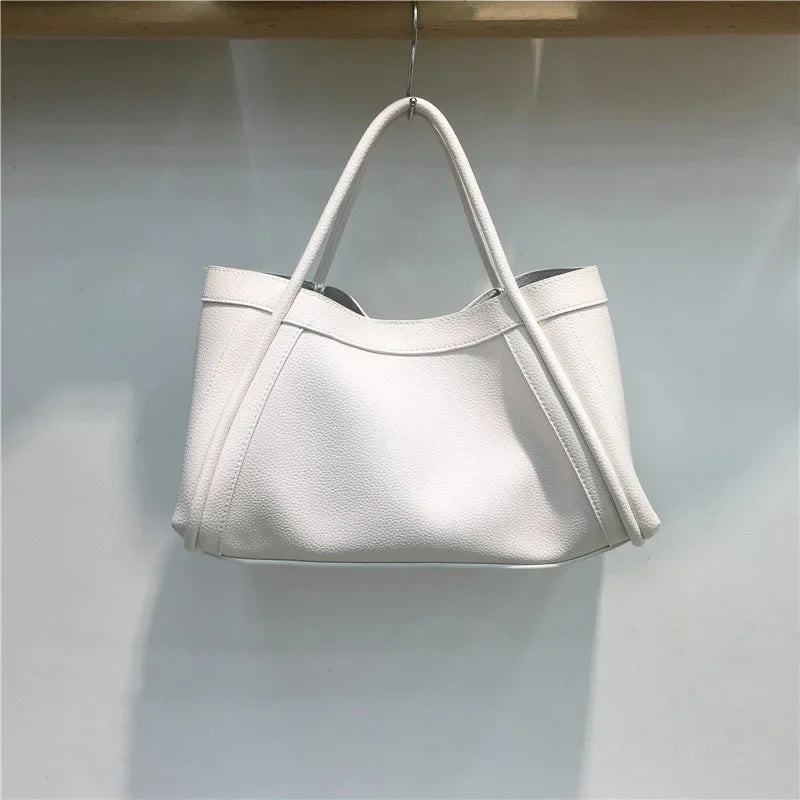 Fashionable Simple Korean Style Large Capacity Tote Bag | Versatile Crossbody Handbag & Mother-Child Commuting Bag