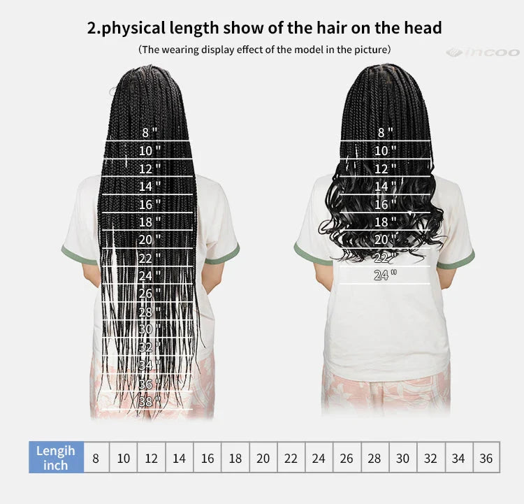 36" Boho Curly Box Braided Lace Wig | Knotless Cornrows | Synthetic Braids for Black Women