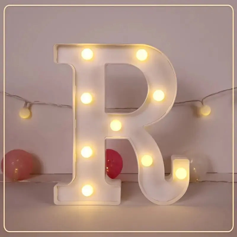 21.8cm White LED Letter&Number Night Lights,Battery Powered Decoration Lights,Wall Lights For Wedding,Birthday,Party,Christmas