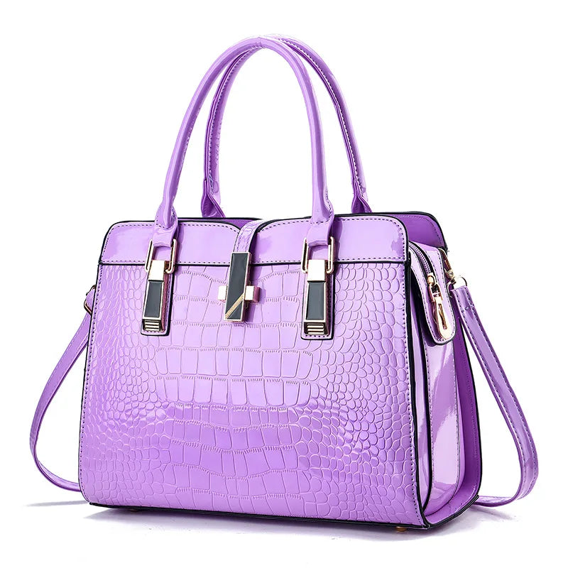 Luxury Brand Designer Women's Handbag | Large Capacity Single Shoulder Crossbody Bag & Crocodile Pattern Commuting Tote