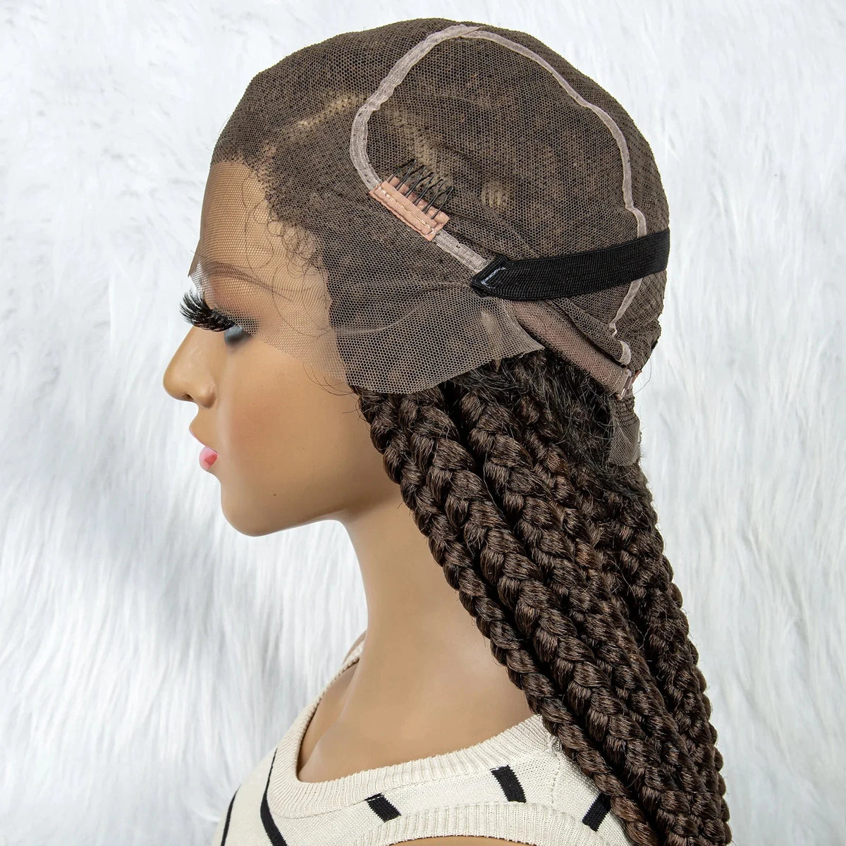 HD Lace Knotless Square Box Braids Wig | Full Lace | Baby Hair | Black Women