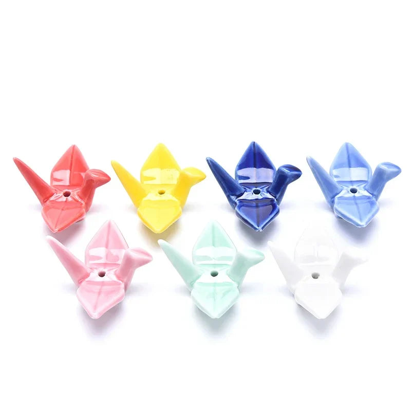 Thousand Paper Crane Shaped Incense Stand Holder Ceramic Incense Burner Stick Rack DIY Home Decoration