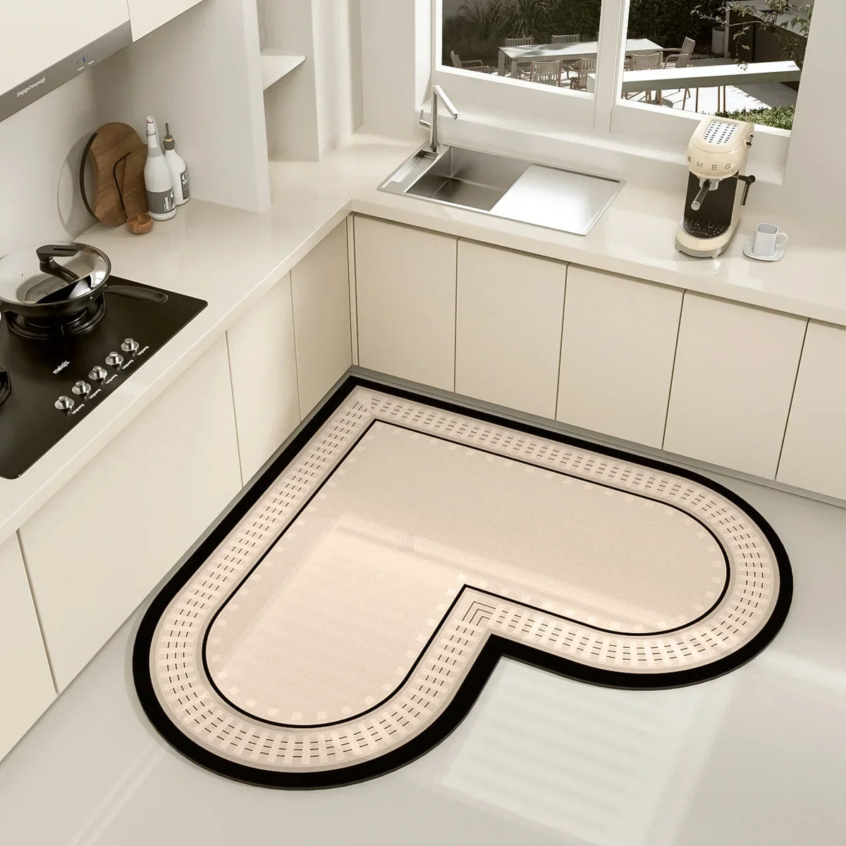 VIKAMA Fashion Simple Diatomite Home Decorative Carpet Kitchen Bathroom Entrance Entrance Washable Dirty Resistant Carpet