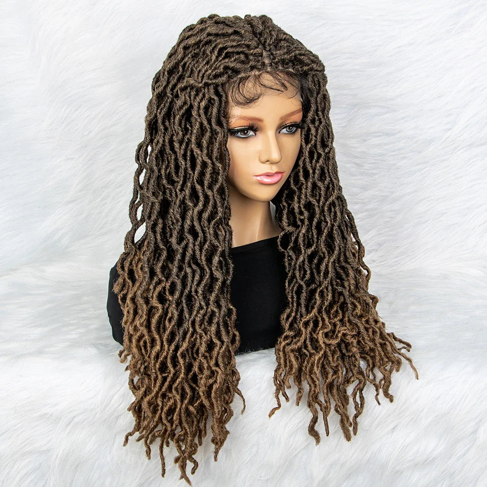 HD Transparent Lace Braided Wig with Lambswool Curls
