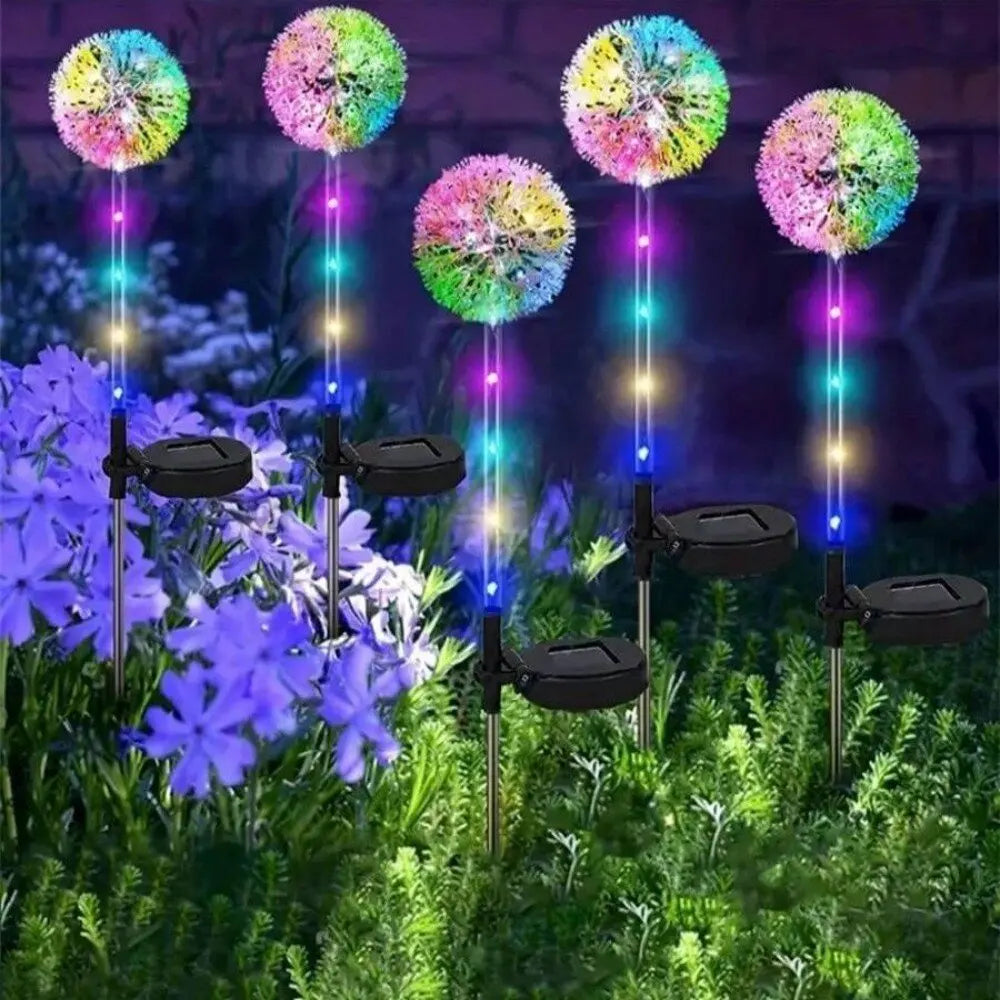 Solar LED Dandelion Lights,Outdoor Waterproof Decorative Lights,Landscape Lighting For Garden,Lawn,Yard,Pathway And Potted Plant