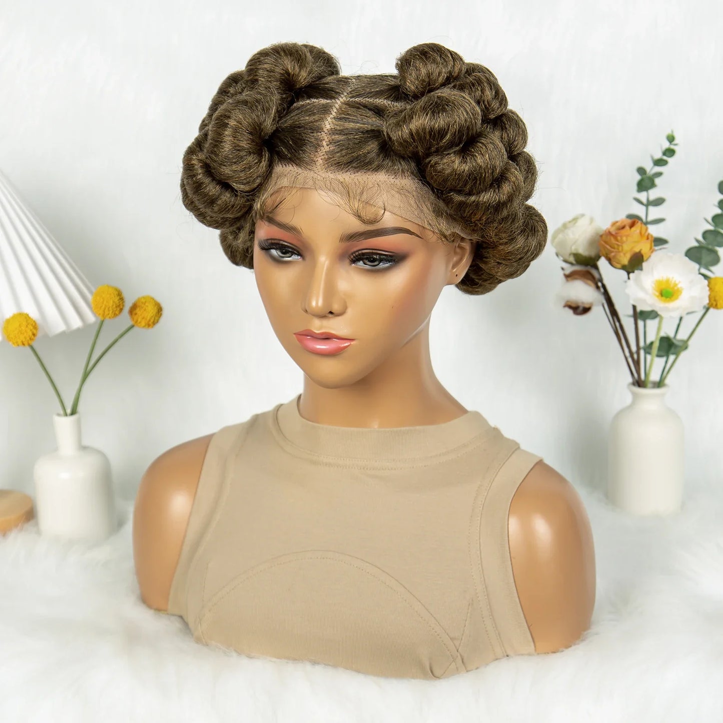Knotless Box Braids Bantu Wig | Full Lace African Braiding