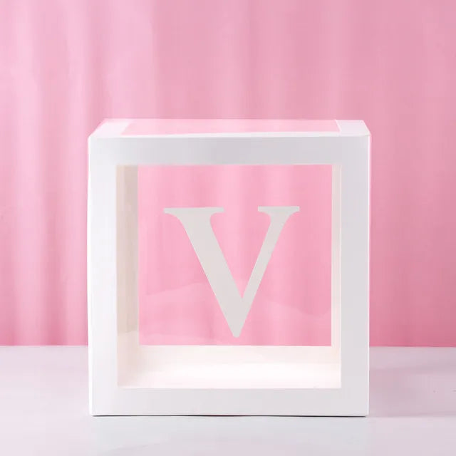 First Birthday Balloon Boxes For Party Decorations 1st Birthday Balloon Blocks Decor with ONE Letter Boy Girl Baby Shower Decor