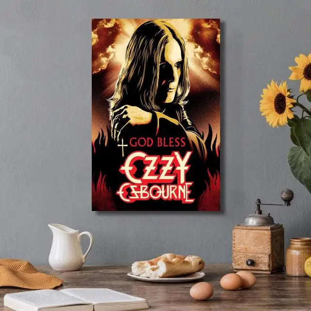 Ozzy Osbourne Band Art Poster Heavy Metal Band Rock Canvas Painting  Wall Art Picture Print Modern Family Bedroom Decor Posters