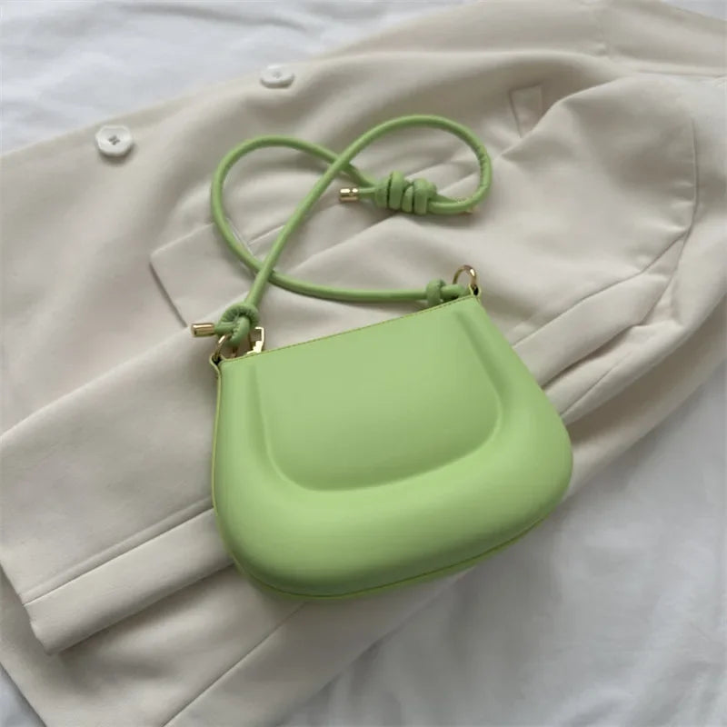 Soft PU Leather Ladies Crossbody Bag | Women's Purple Underarm Bag & Retro Solid Color Handbag (Fashion Design Girl Small Shoulder Bag)