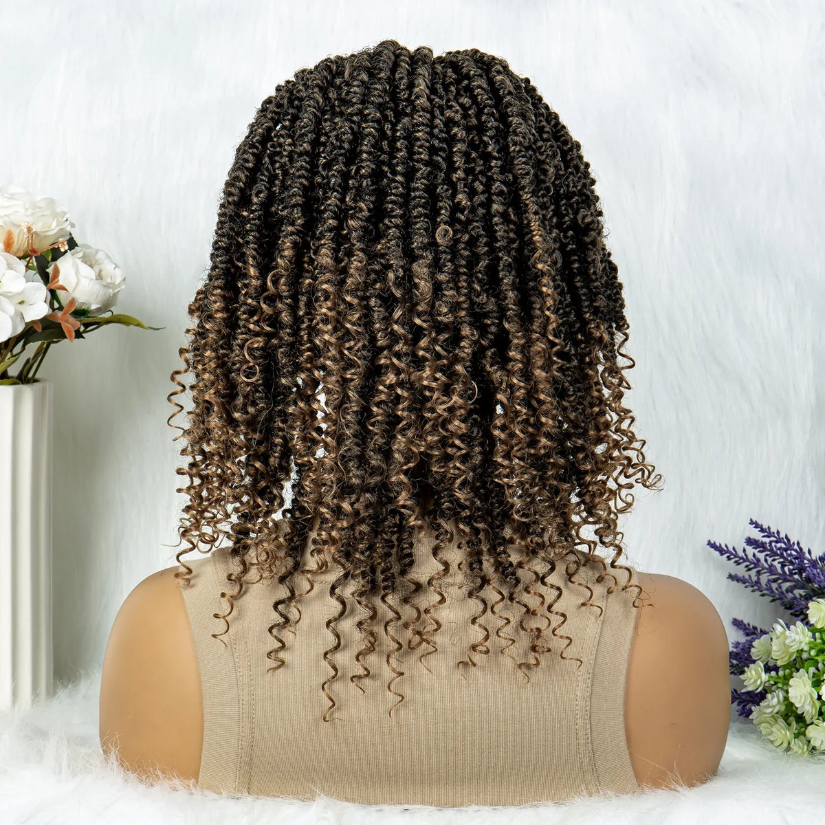 HD Lace Front Curly End Box Braids Wig | 9*6 Part