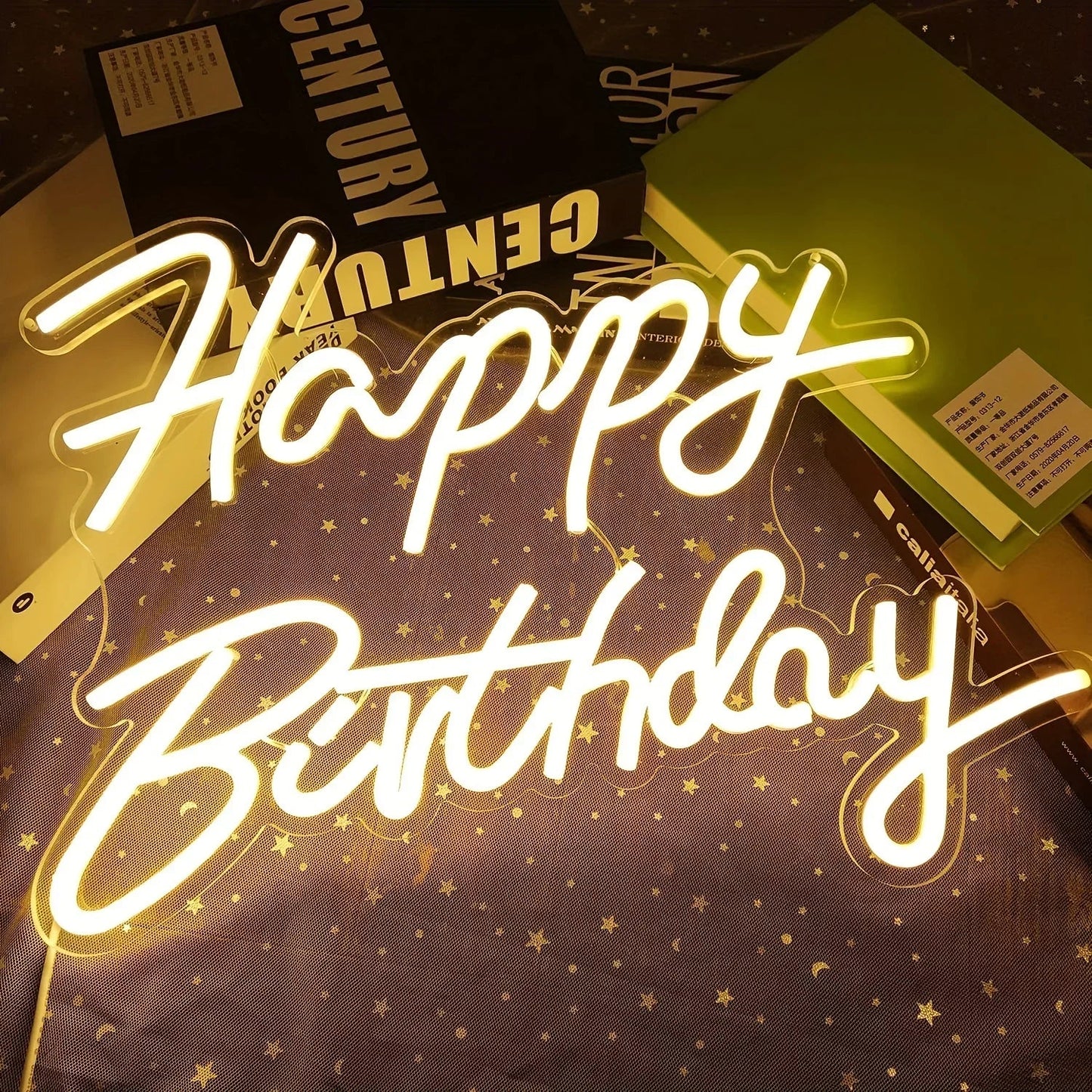Happy Birthday Neon Sign Neon Happy Birthday Sign for Wall Decor Wall Neon Sign with Dimmable Switch Birthday Party Supplies