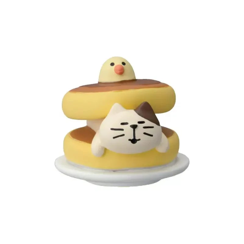 ZAKKA Ornaments Night Market Girl Barbecue Stand Scene Decoration Shooting Props Miniature Resin Cat Birthday Gift Collection