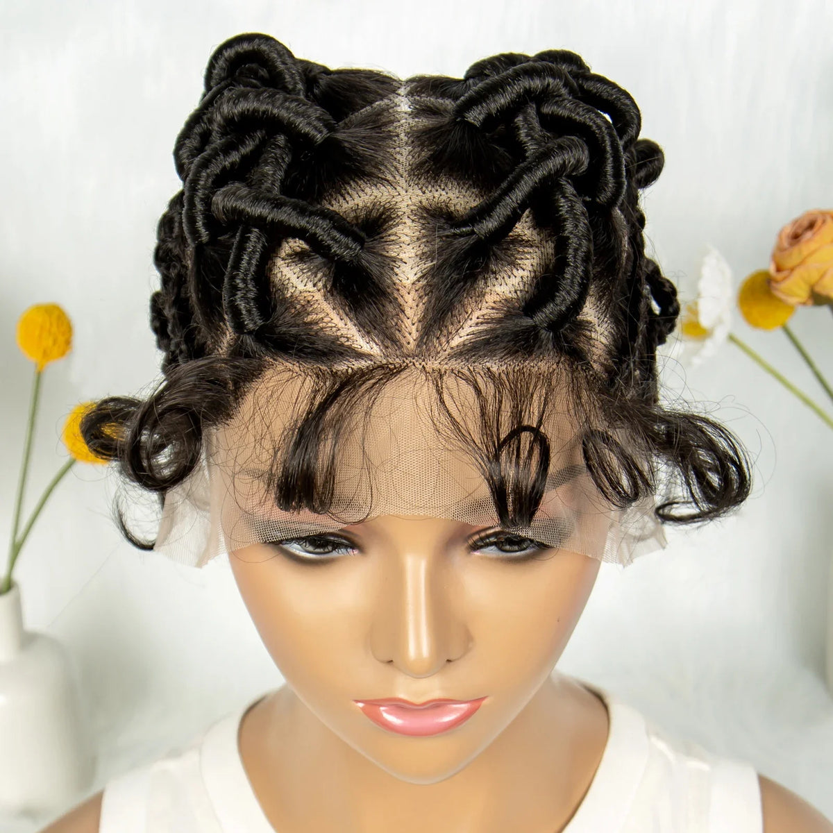 KIMA Knotless Cornrow Braids Wig | Full Lace Locs & Twists