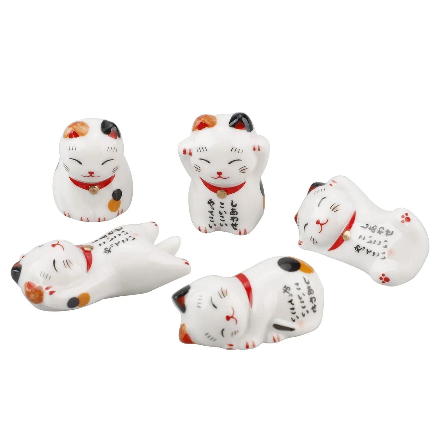 set Chopstick Rest Table Decor Ceramic Frog Chopsticks Spoon Rack Holder Durable Ornaments Set Fork Knife Stand Cat Tableware