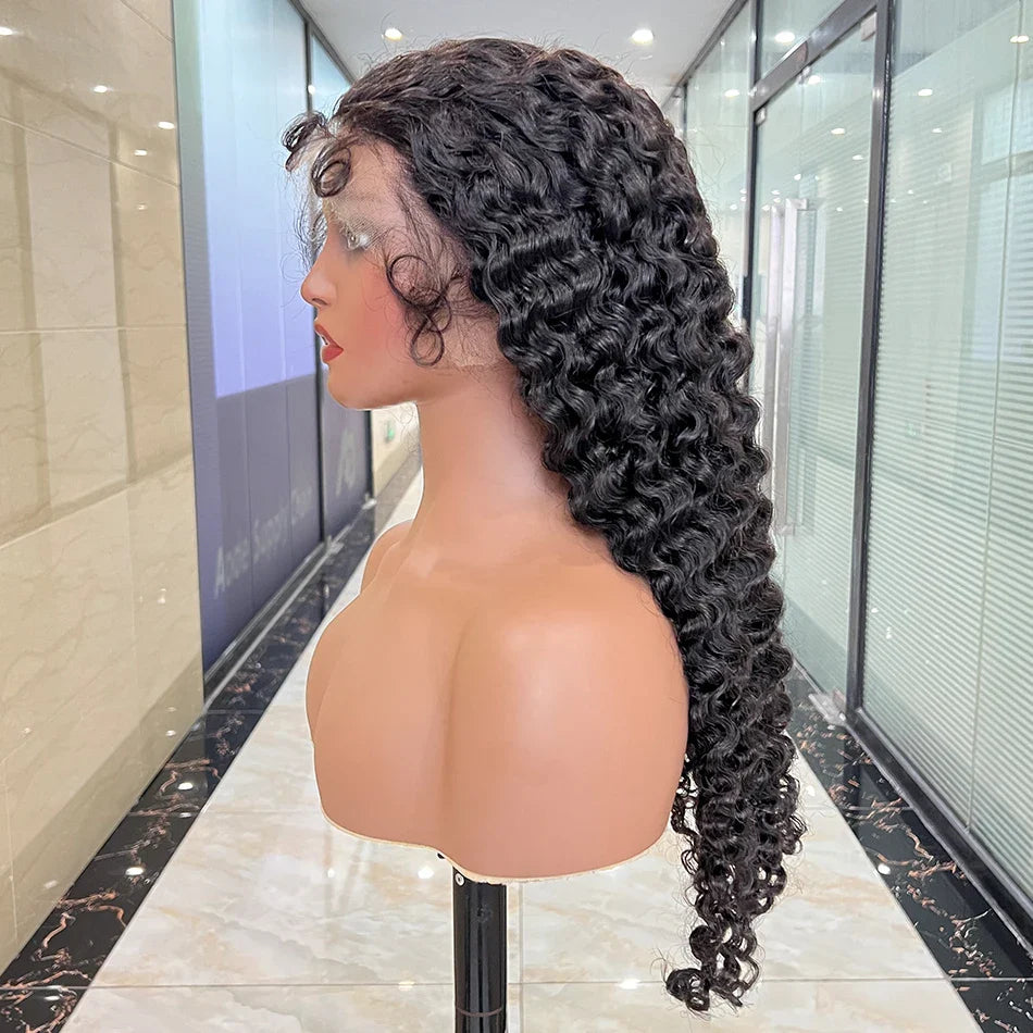 Burmese Curly HD Lace Frontal Wig | 200% Density Human Hair | #1B Natural Color