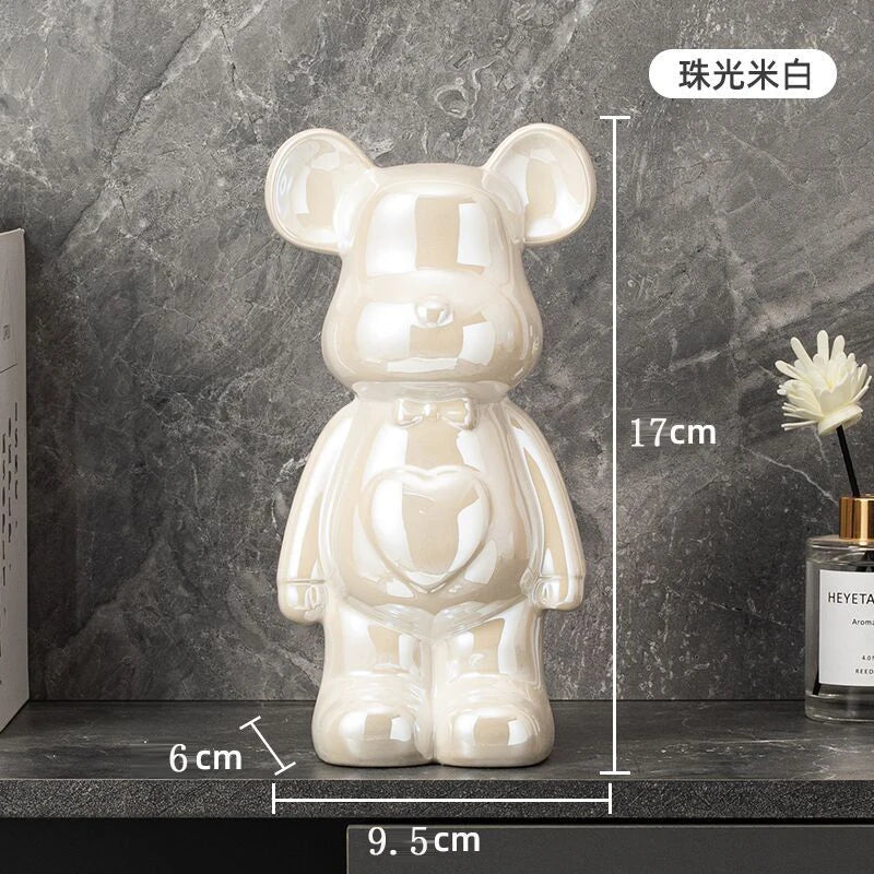 Love Bear Decoration Ceramic Crafts Wine Cabinet European Style The Little  Cartoon  Statue Kawaii Cartoon Figure Office Book Shelf Ornament Home Decorations 400% Bears Figurines