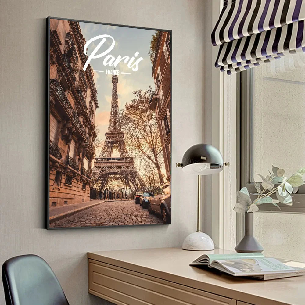 Famous Travel CitiesKuala Lumpur_Dubai_Amsterdam_Lisbon_ Poster HD Posters Home Room Bar Cafe Decor Art Wall Painting Picture
