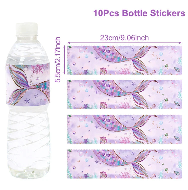 6pcs Little Mermaid Keychains Mermaid Keychains Happy Birthday Party Decoration Kids Under The Sea Party Baby Shower Decoration