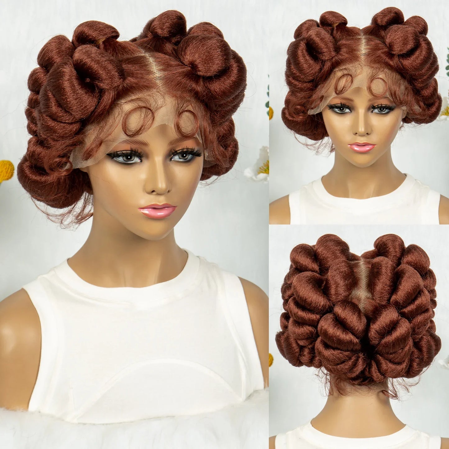 Knotless Box Braids Bantu Wig | Full Lace African Braiding