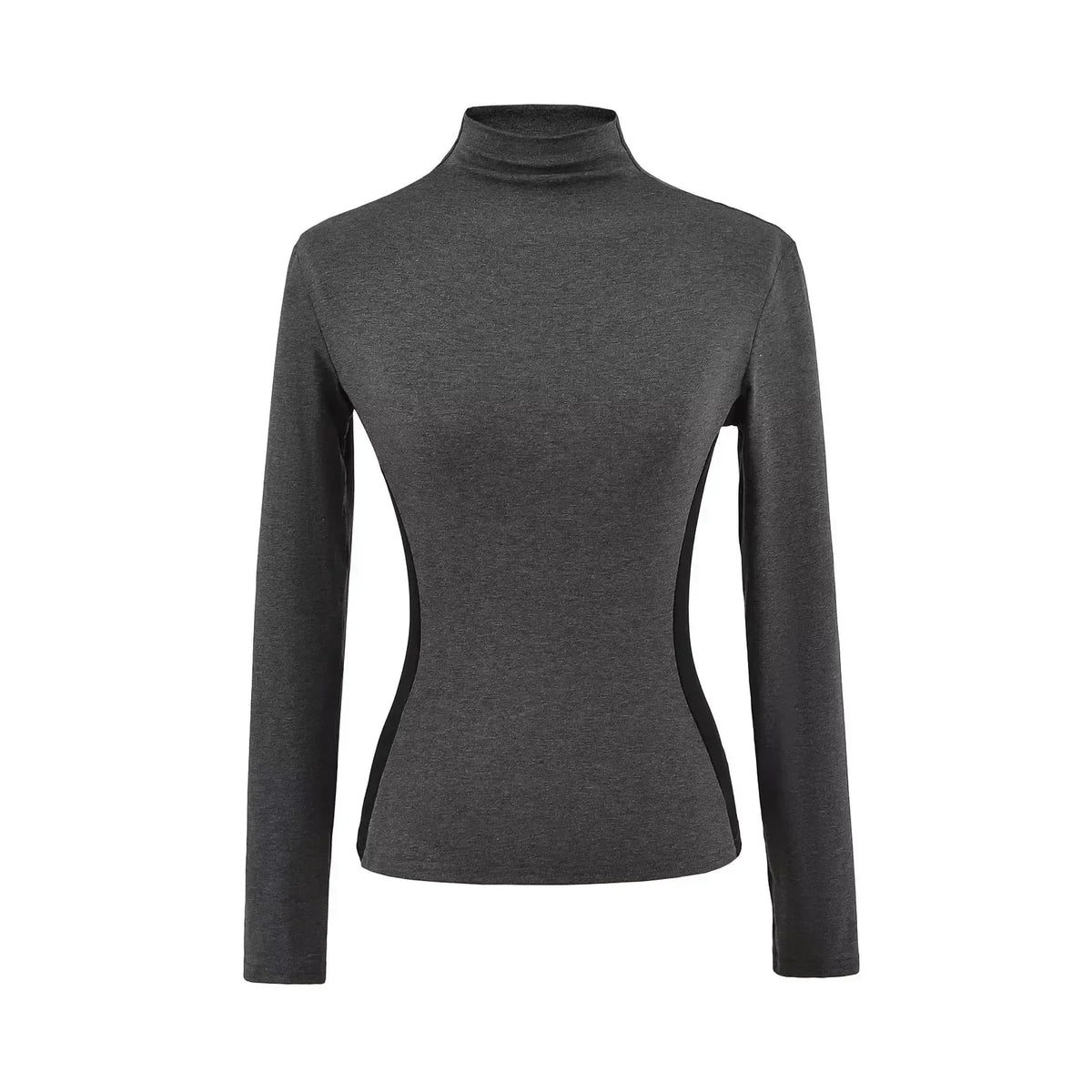 Women High Neck Slim Fit Fleece Base Layer Top