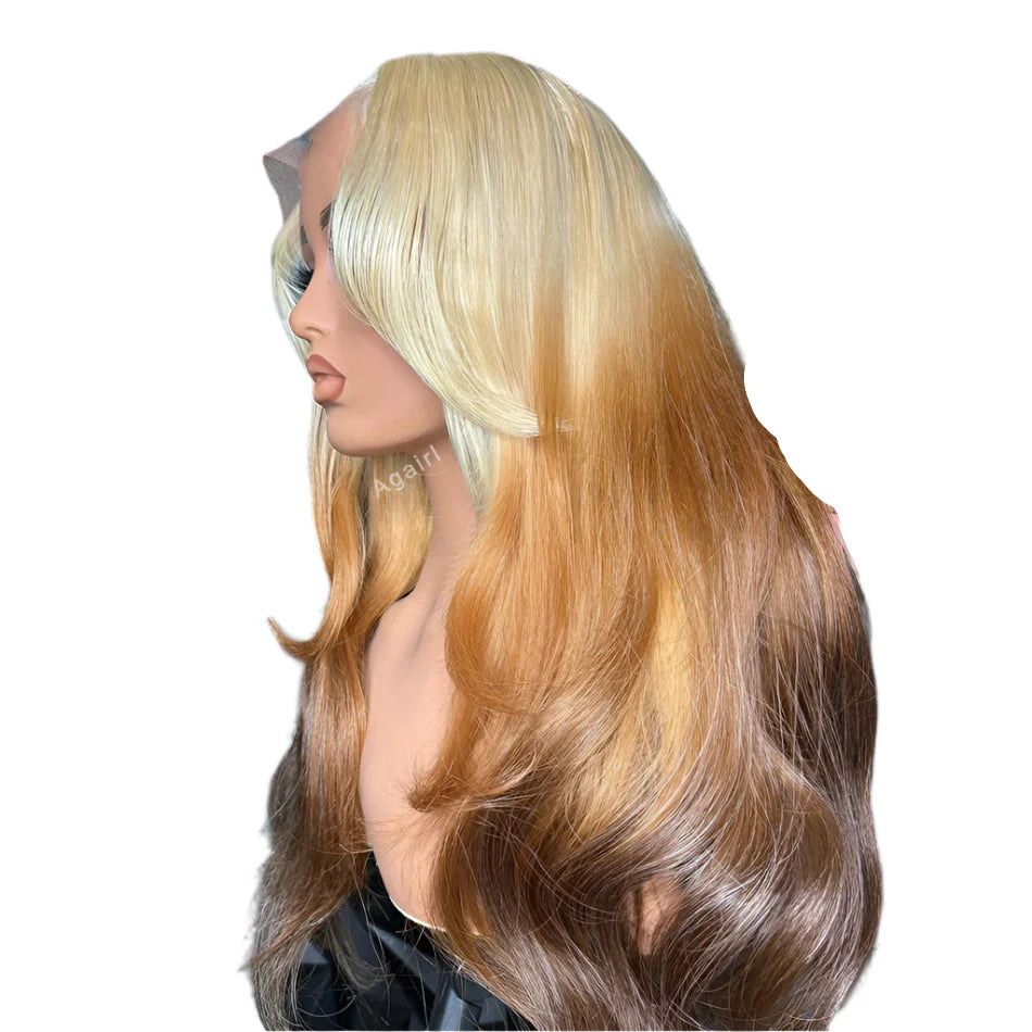 Ombre 613 Blonde & Brown 13x6 Lace Frontal Wig | Human Hair Body Wave