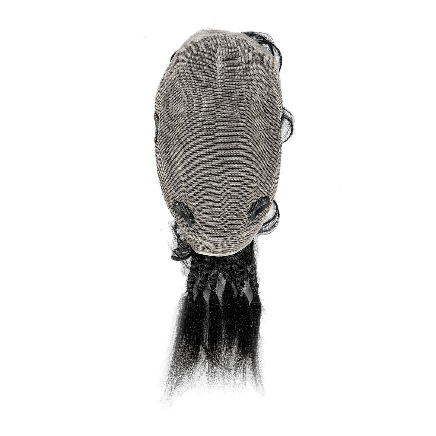 Men's HD Full Lace Cornrow Braided Toupee | Box Braids Wig | Synthetic Lace Front | African Men's Braids
