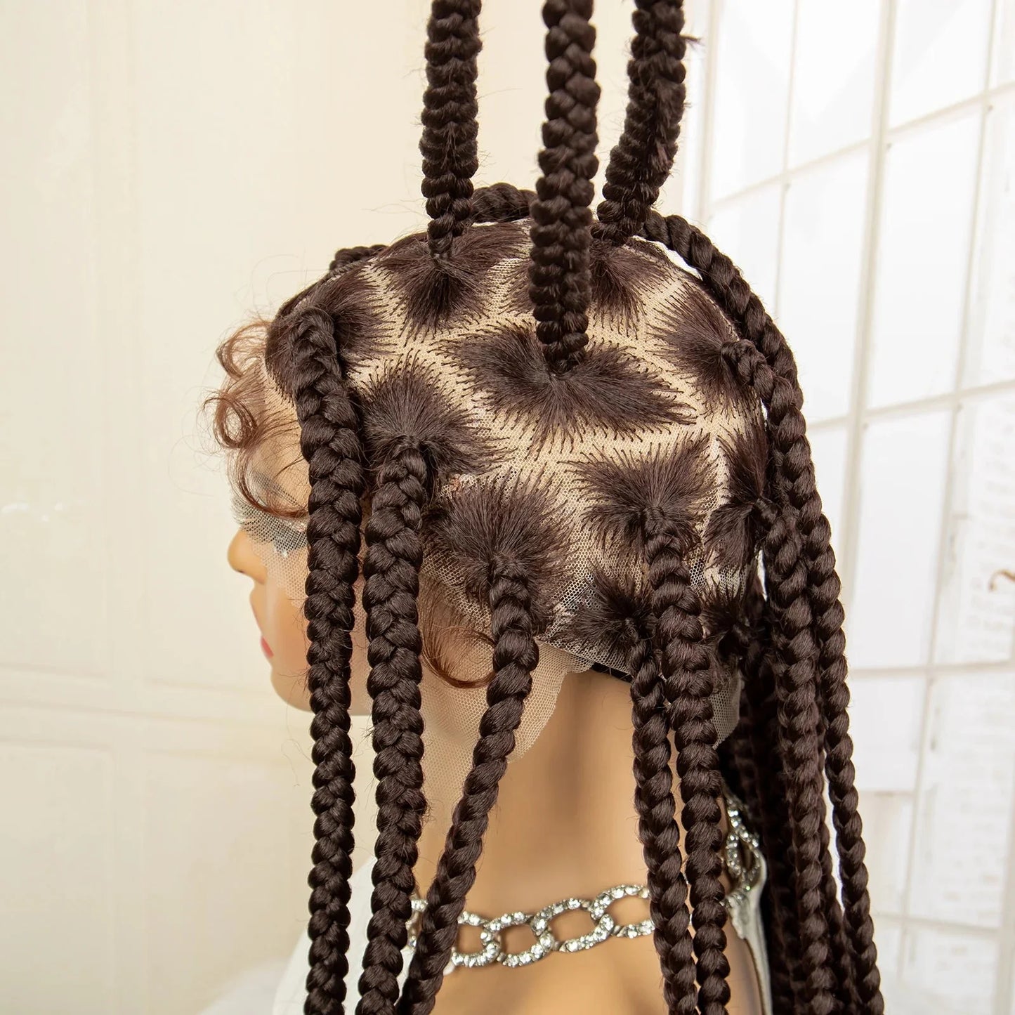 Jumbo Cornrow & Knotless Box Braids Wig | Full Lace | Baby Hair | Black Women