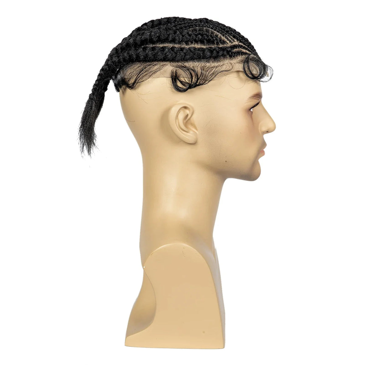 Men's HD Full Lace Cornrow Braided Toupee | Box Braids Wig | Synthetic Lace Front | African Men's Braids