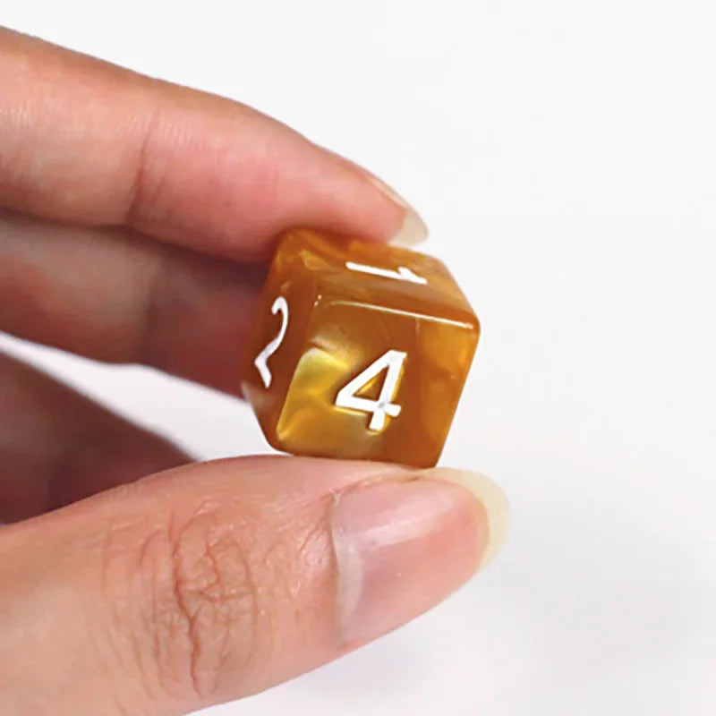 8 PCS/Lot Square Corner Dice Colorful Opaque Acrylic 6 Sided Dice  Club/Party/Family Games