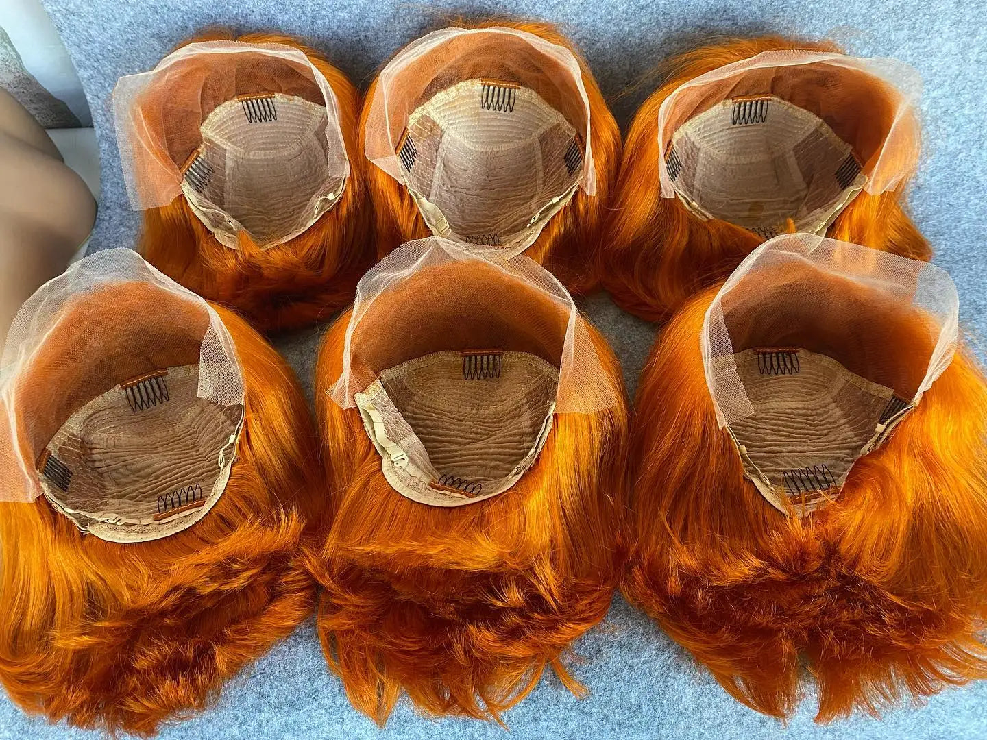 Orange Ginger Straight Bob Wig | 13x4 HD Transparent Lace Front Brazilian Human Hair (Pre-Plucked)