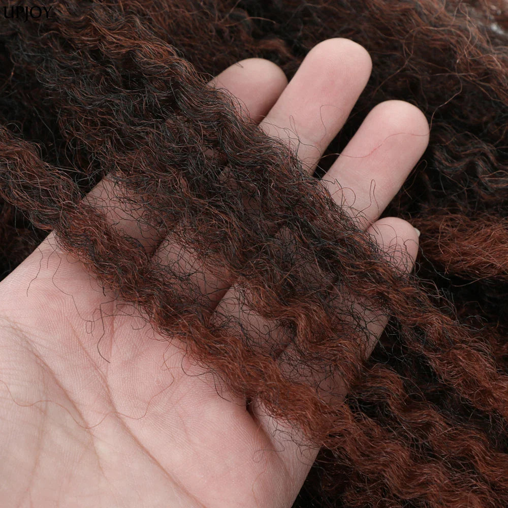 18" Marley Twist Braiding Hair | Crochet Braids | Afro Twist Kinky Hair Extensions | Ombre Colors | 30 Strands/Pack
